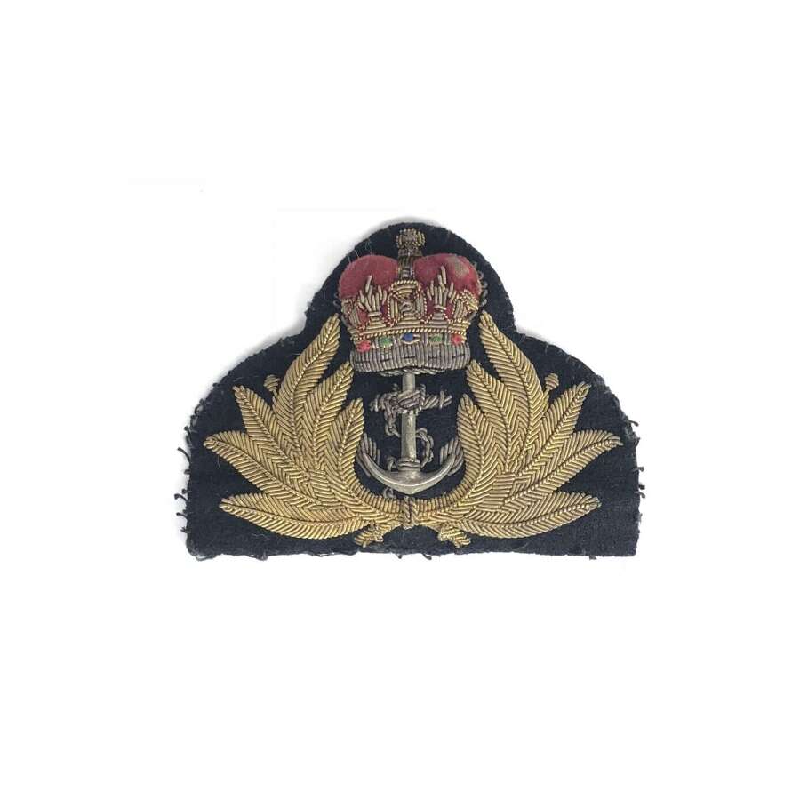 Royal Navy Fleet Air Arm Officer Cap Badge Malta.