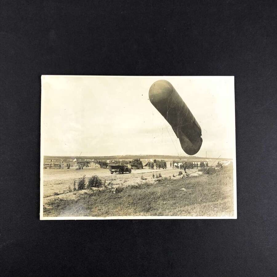 WW1 RFC / RAF Observation Kite Balloon Original Press Photograph.