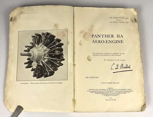 RAF 1933 Panther IIA Aero Engine Notes.