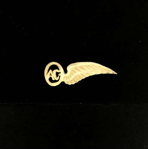 WW2 POW Work Bone Carved Air Gunner Sweetheart Brooch.
