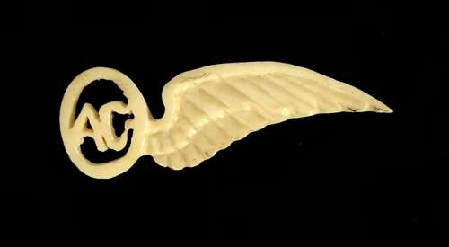 WW2 POW Work Bone Carved Air Gunner Sweetheart Brooch.