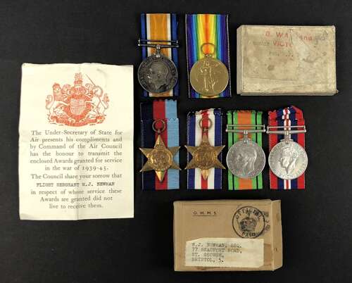 RAF Aircrew Casualty Family Medal Group.