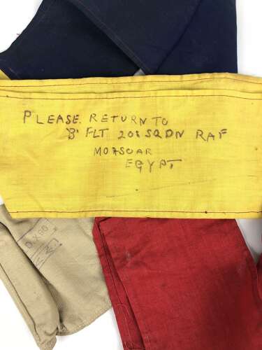 RAF 208 Squadron Egypt Message Streamer Used Circa 1920’s.