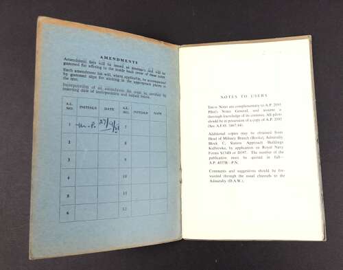Fleet Air Arm 1950 Pilot Notes Sea Hornet NF21 Aircraft.