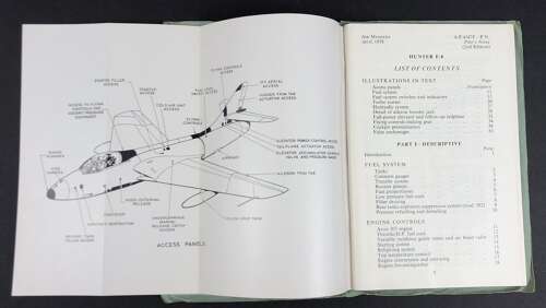 RAF 1958 Pilot Notes Hunter F6 Aircraft. 208 Squadron