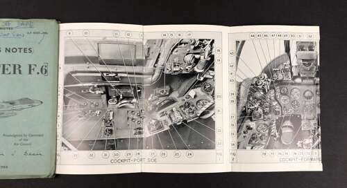 RAF 1958 Pilot Notes Hunter F6 Aircraft. 208 Squadron