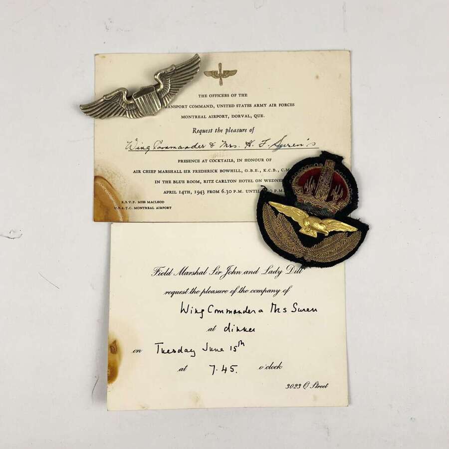 WW2 US Air Force Wings Attributed to a RAF Officer.