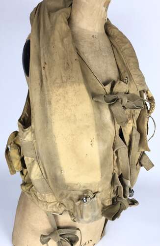 WW2 RAF Aircrew 1941 Pattern Mae West as Originally Worn Circa 1943.