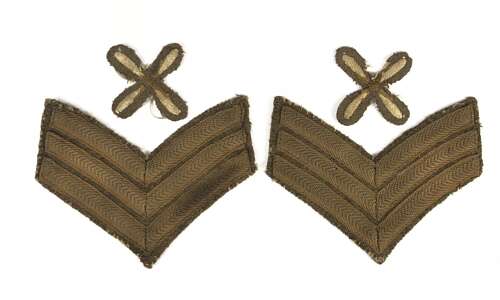 WW1 RFC Sergeant Rank Four Blade Propeller & Chevrons.