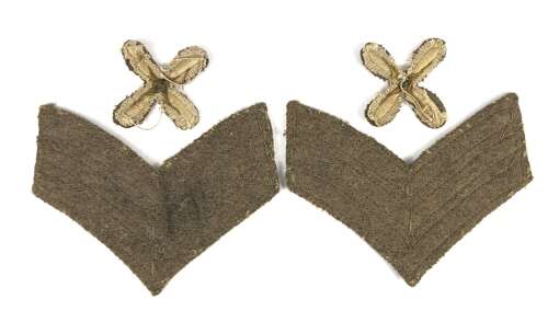 WW1 RFC Sergeant Rank Four Blade Propeller & Chevrons.